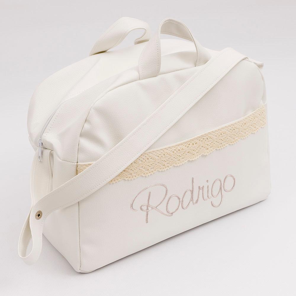Bolso Maternidad Personalizado Penélope Blanco Nanetes - Nanetes #